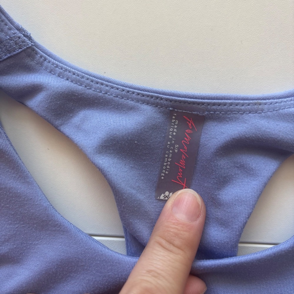 FP Movement Free People Light Purple Elevate Crop Top Sports Bra Activewear - Picture 2 of 6